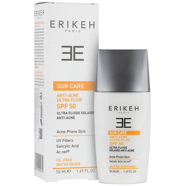 فلوئید ضد آفتاب و ضد جوش اریکه  SPF50 مناسب پوست‌های چرب