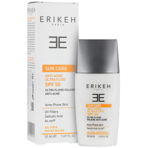 فلوئید ضد آفتاب و ضد جوش اریکه SPF50 مناسب پوستهای چرب