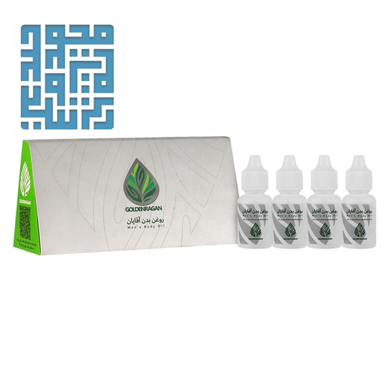 روغن بدن آقایان راگان طلایی 4 عددی روغن حجم دهنده آقایان راگان طلایی
