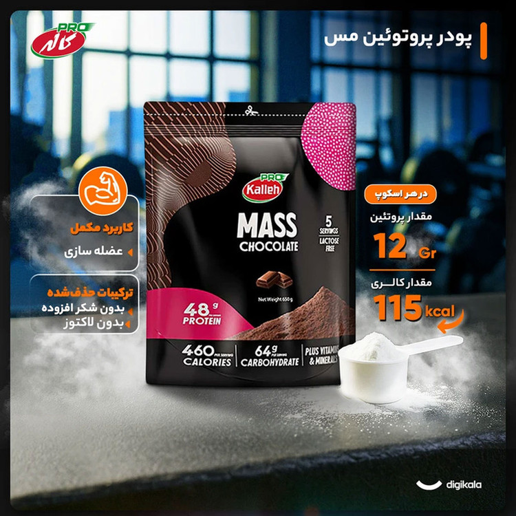پودر پروتئین مس با طعم شکلات کاله پرو _ 650 گرم