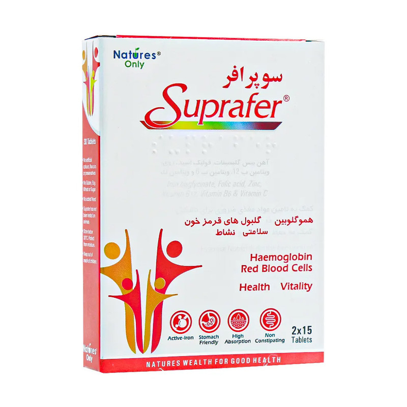 قرص سوپرافر نیچرز اونلی - 27 میلی گرم بسته 30 عددی
